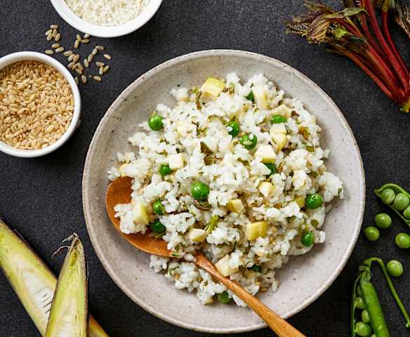 春笋豌豆香椿烩饭