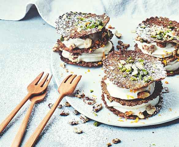 Mille-feuille miel-sarrasin, chantilly à l'orange