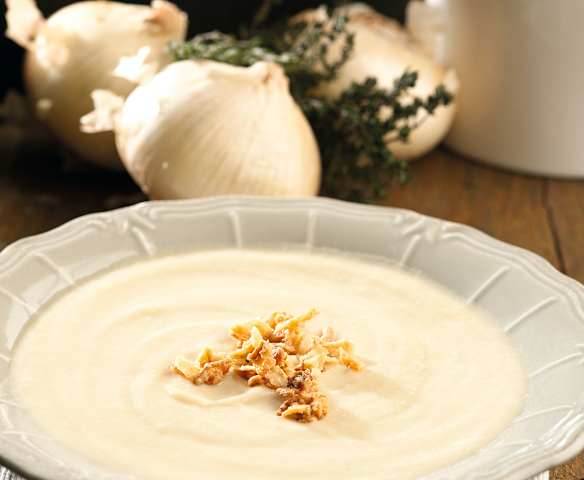 Crema de cebolla con cerveza