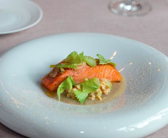 Christophe Aribert - Truite céleri-rave et céleri branche