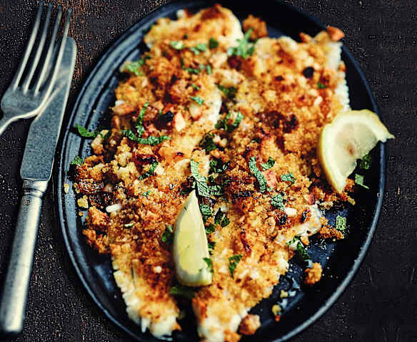 Limande-sole gratinée à l'orange