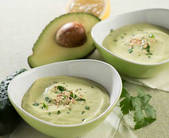 Crema de pepino y aguacate