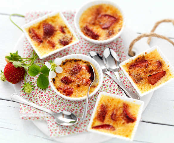 Crème brûlée à la fraise