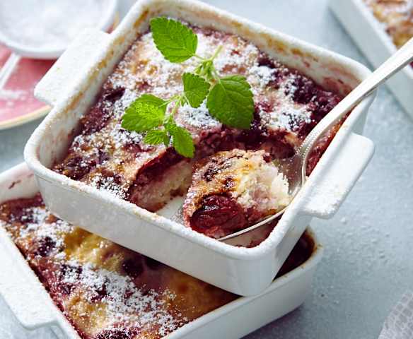 Kirsch-Milchreis-Auflauf