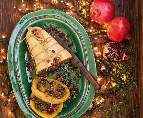 Abóbora de Natal recheada