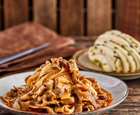 孜然杏鲍菇炒牛肉片