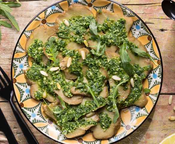 Carpaccio di seitan con rucola
