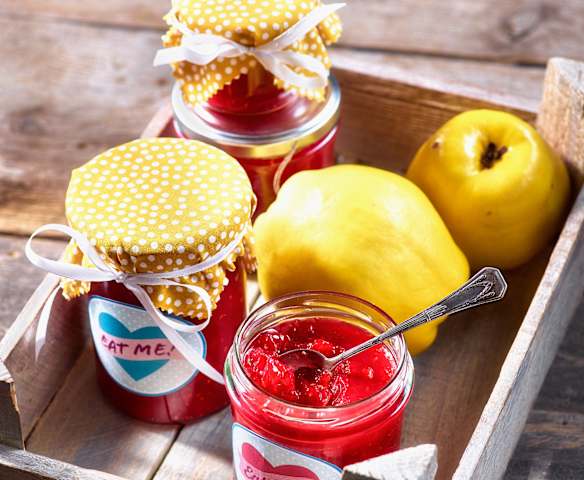 Quitten-Himbeer-Konfitüre