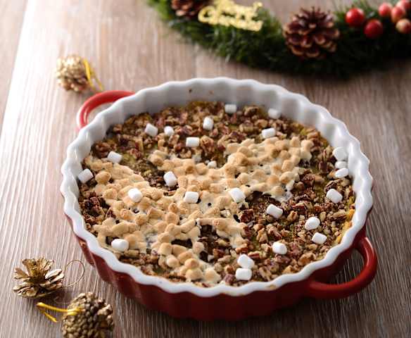 烤棉花糖甜薯泥