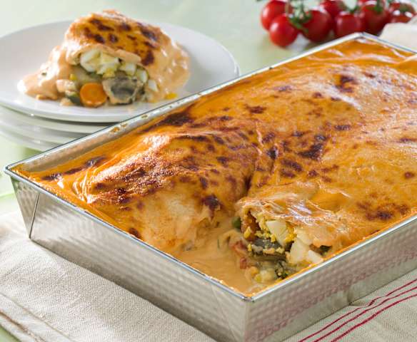 Lasaña de verduras al vapor XXL