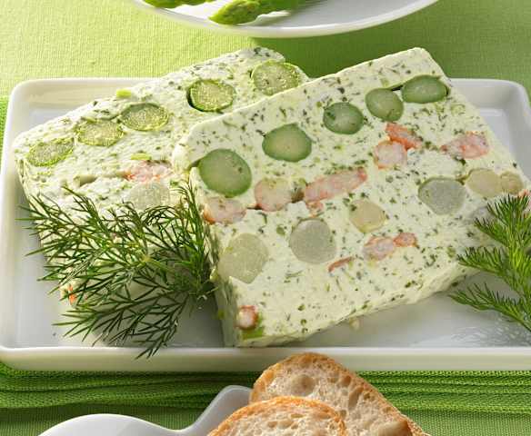 Spargel-Scampi-Terrine