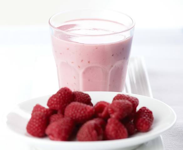 Iogurte líquido de framboesa