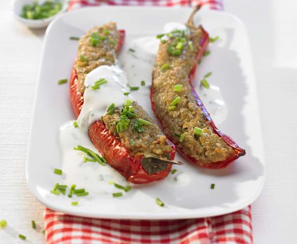 Paprika mit Kartoffelfüllung