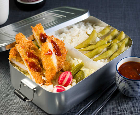 Bento tonkatsu (cerdo empanado)