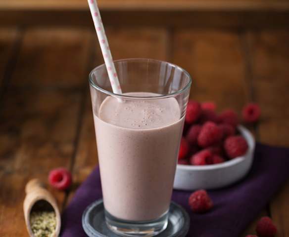 Hanf-Himbeer-Drink (vegan)