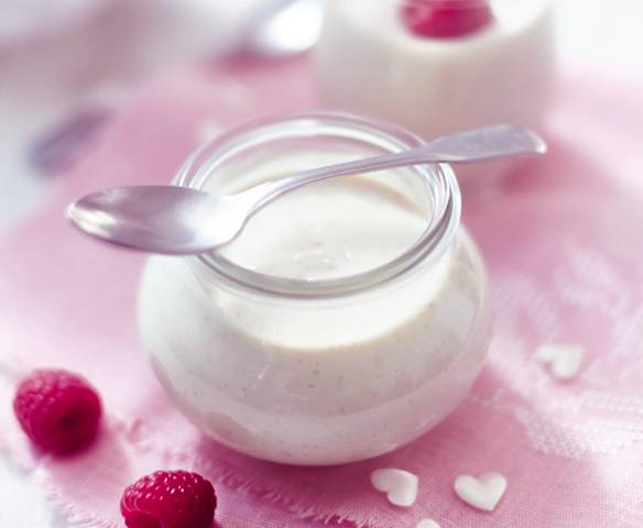 Quarkmousse mit weißer Schokolade