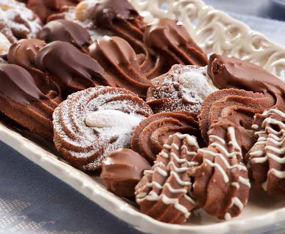 Bolachas de cacau sem ovo