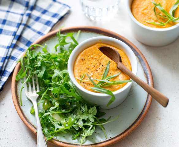 Petits flans de carotte à l'estragon