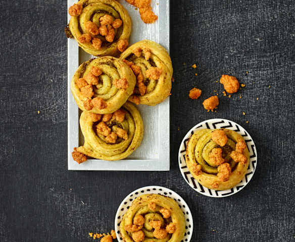 Pesto-Streusel-Schnecken Pesto-Streusel-Schnecken