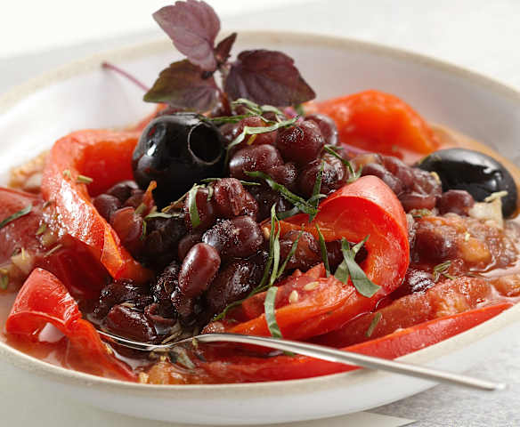 Warmer Salat mit roten Bohnen