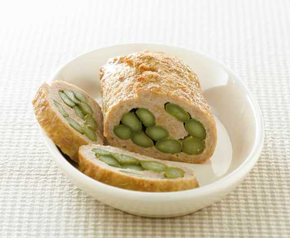Polpettone di carne ripieno di asparagi