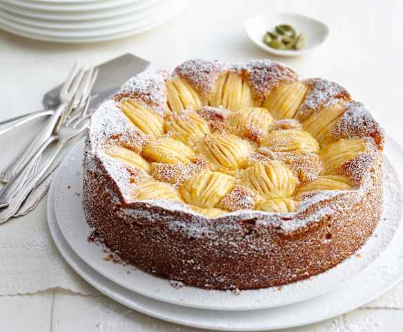 Versunkener Apfel-Zwieback-Kuchen