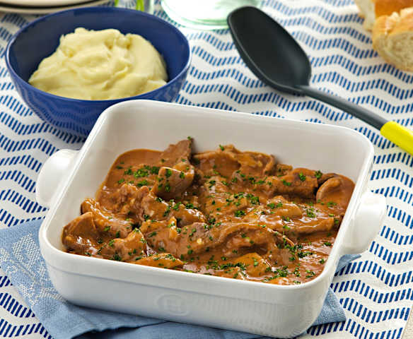 Ternera al ron con setas