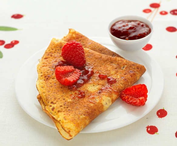 Crêpes sans lactose à la confiture Crêpes sans lactose à la confiture