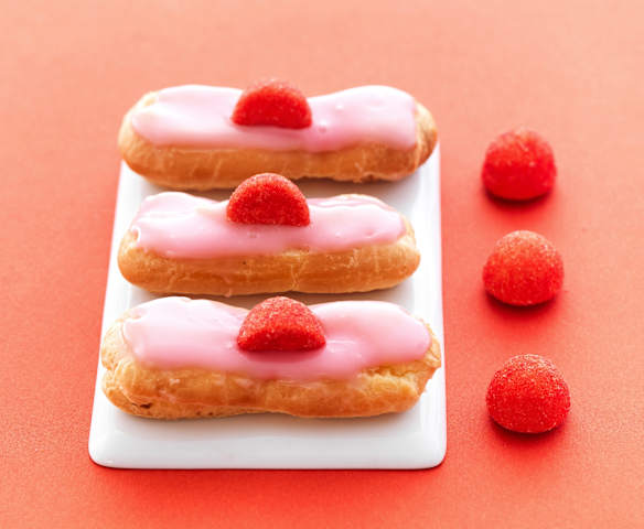 Mini éclairs aux fraises Tagada