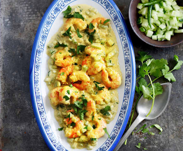 Curry de crevettes à la citronnelle Curry de crevettes à la citronnelle