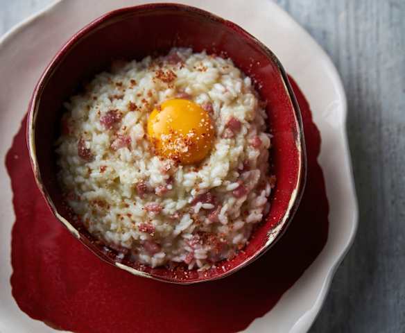 Risoto à carbonara