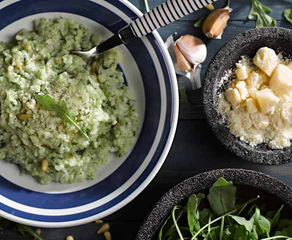Rizoto s krémovou rukolou