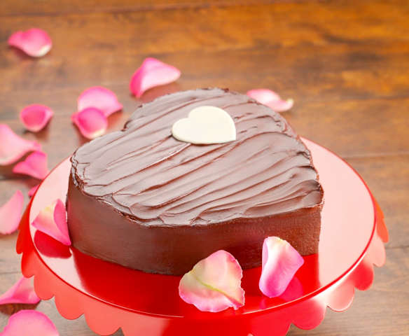 Valentins dampet chokoladekage
