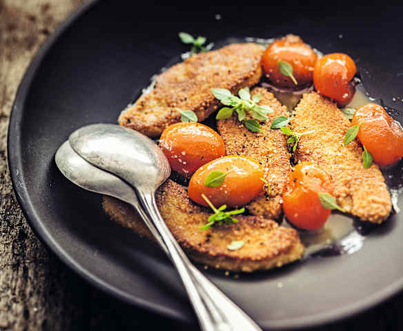 Escalopes de foie gras panées aux kumquats