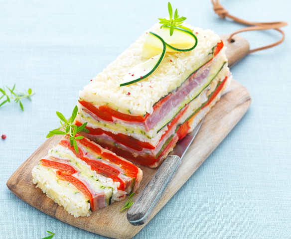 Terrine de légumes et mozzarella