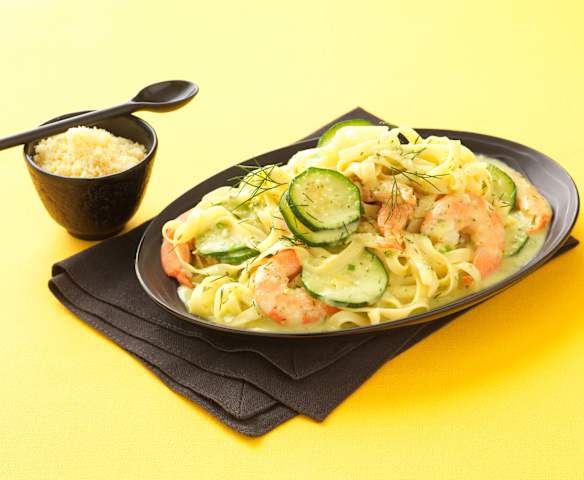 Pasta with Prawns, Courgettes and Lemon Pasta with Prawns, Courgettes and Lemon