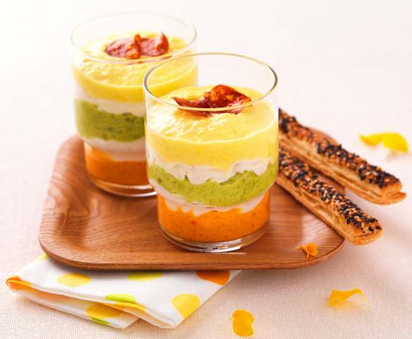 Paprika Tricolore im Glas