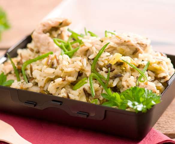 Pilaw z porem i indykiem