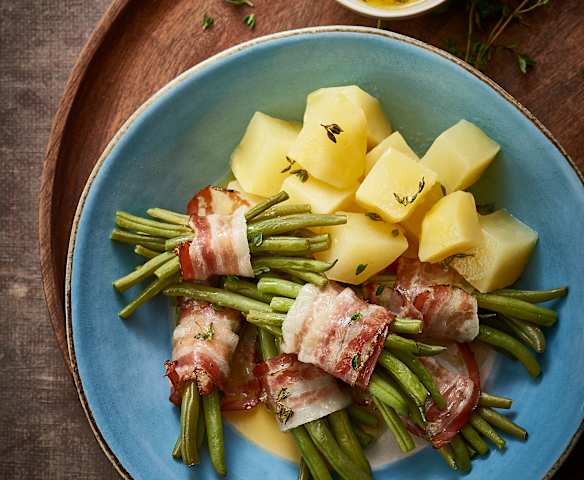 Green Bean Bundles, Potatoes and Thyme Butter
