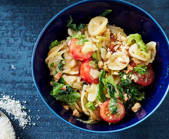 Wirsing-Tomaten-Pasta