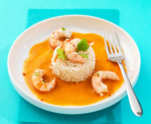 Langoustines à la vapeur de gingembre