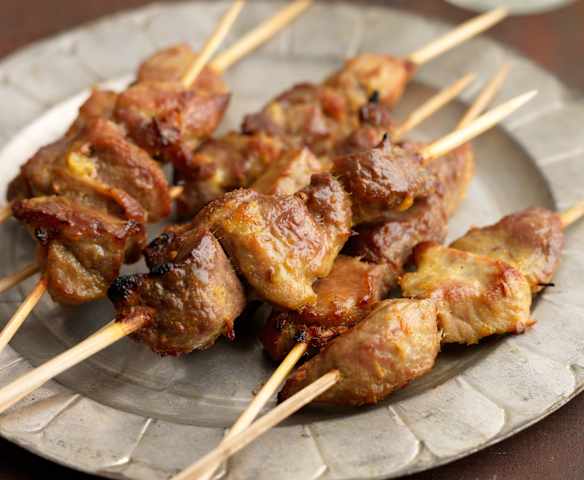 Grilled Pork Skewers with Turmeric