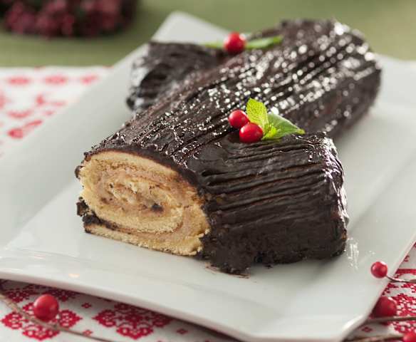Tronco de Navidad con praliné