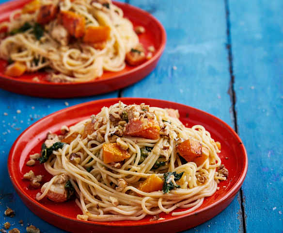 Massa com frango e abóbora