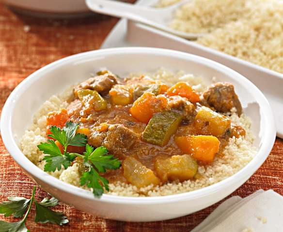 Cous cous con ragù di agnello e verdure