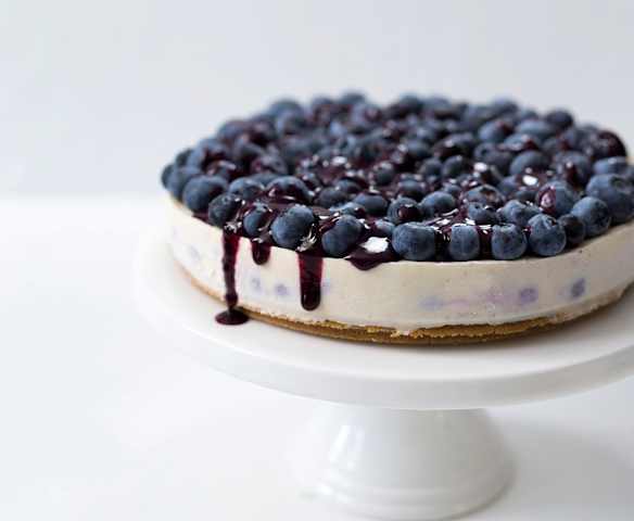 Frozen yogurt cheesecake ai mirtilli