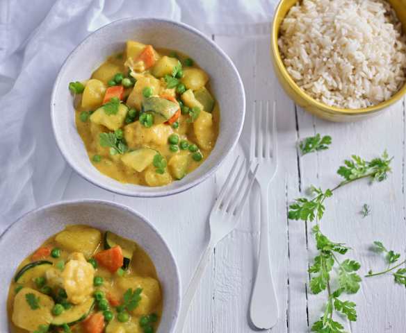 Curry indio de verduras