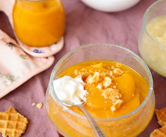 Compote pomme-carotte à la cannelle (Pour les grands et les tout-petits)