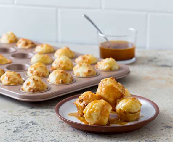 Mini cheese scones with savoury butter