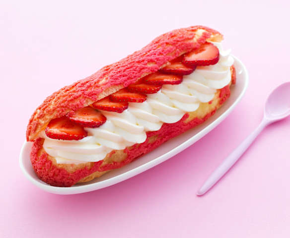 Eclairs fraises-chocolat blanc